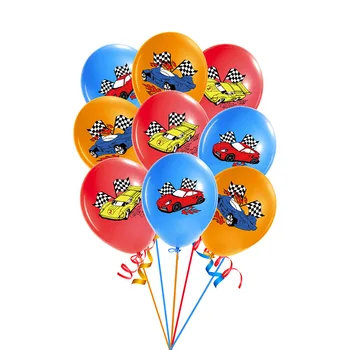 Tema de curse Balon de 12-inch de Ziua Copilului Partidul Decor Scena Aspect de Balon Latex Set