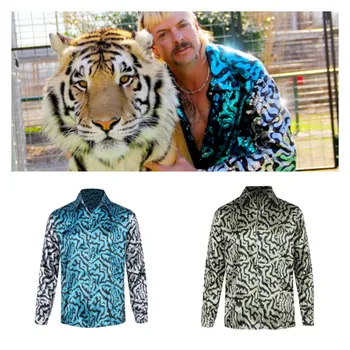 Tiger king Joe exotice cosplay costum adult, barbati tricou cu dungi Costum de Halloween