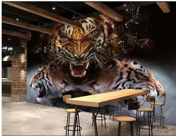 Tiger Shengwei Tigri jos de pe munte murale 3d wallpaper 3d gazete de perete pentru tv fondul
