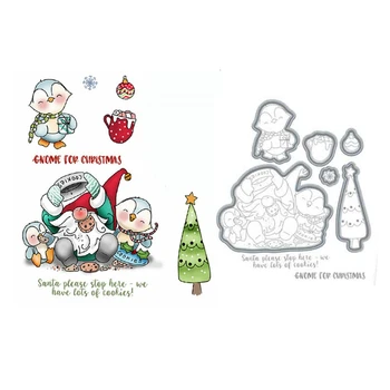 Timbre și Moare New Sosire 2021 pentru Scrapbooking Hârtie de Luare Gnome pentru Crăciun Relief Cadre Card Meserii Consumabile