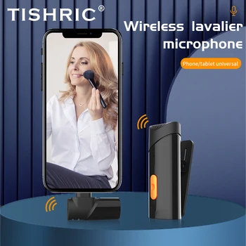 TISHRIC Wireless Lavaliera Microfon Portabil Mini Microfon Pentru Android Live Video de Înregistrare Microfon Pentru Telefon Microfon de Rever