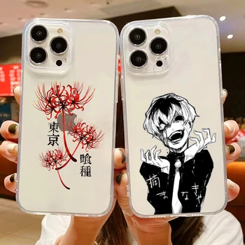 Tokyo Ghoul anime clar Transparent cazul în care telefonul pentru iPhone 11 12 13 mini pro XS MAX 8 7 6 6S Plus X SE XR