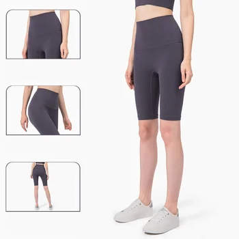 Top Femei Culoare Solidă pantaloni Scurți de Sport sală de Gimnastică Sexy Yoga Jambiere de Moda de Fitness pentru Femei pantaloni Scurți de Ciclism Moale Respirabil Talie Mare