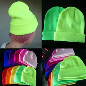 Transport gratuit noua moda populare Cald Pălării șanț bomboane colorate tricotate pălărie hip-hop capac calmar cap cald solid elastic femei bărbați