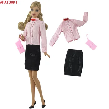 Tricou Roz Bluza Top Neagra Fusta Poseta Pentru Papusa Barbie Haine De Moda Stabilit Tinutele 1/6 Păpuși, Accesorii Pentru Copii, Casă De Păpuși Jucării