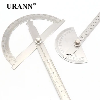 URANN 1 Buc 180 de Grade 100/145/150mm Oțel Inoxidabil Raportor de Unghi Rigla Pentru prelucrarea Lemnului Instrument de Măsurare
