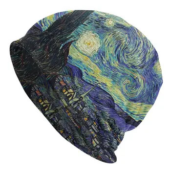 Van Gogh Capota Pălărie Tricot Pălărie de Moda Toamna Iarna în aer liber Chelioși Căciuli Palarie de Vara Unisex Cald cu Dublă utilizare Capace