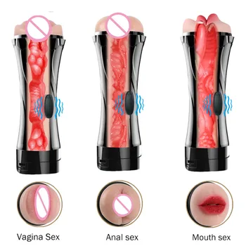 Vibratoare Jucarii Sexuale pentru Barbati vagin de Buzunar Vagin Artificial Masturbari Gura Vaginal Anal Mașină de Sex Masculin Masturbator Sex-Shop