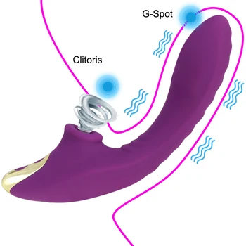 Vid Stimulator Vibrator Clitoridian Suge Vibratorul 7+9 Moduri de Clitoris Fraier pentru Adulti 18 Jucării Sexuale Bunuri Pentru Femei