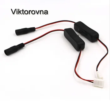 Viktorovna 1 BUC 2.1x5.5mm DC În Linia de Alimentare Cablu cu Mufa Conector de Sârmă Cu oprire Pentru 3528 5050 5630 Benzi cu LED-uri de Lumină 12V 1A