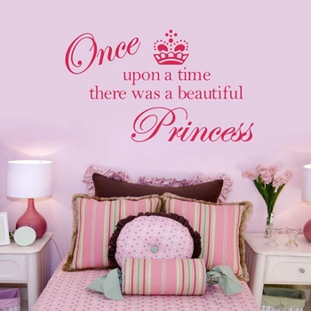 vinde pe ebay transport gratuit prințesa de vinil de perete decalcomanii autocolante,printesa de decorare dormitor pentru fete pentru copii cameră q0204