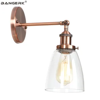Vintage Loft Lămpi de Perete de Fier Sticlă Tranșee de Perete de Lumină LED Edison Industriale Noptieră Lampa de Perete Decor Acasă de Iluminat corp de Iluminat