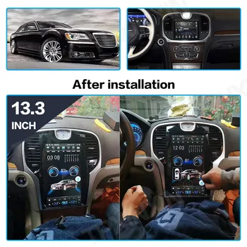 Wireless Carplay 13.3 inch Pentru Chrysler 300C 2013-2019 PX6 Tesla Ecran Radio Auto 2 Din cu GPS de Navigare Audio Player Multimedia