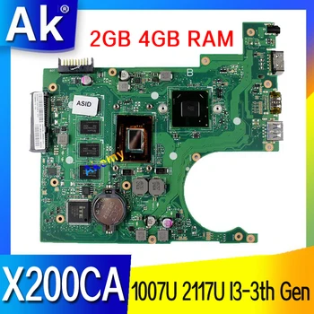 X200CA Placa de baza 1007U 2117U I3-3th Gen CPU 2GB 4GB RAMFor ASUS X200CA X200CAP Notebook placa de baza placa de baza