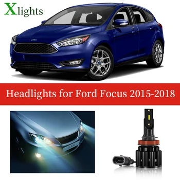 Xlights Led, Bec Far Pentru Ford Focus 2015 2016 2017 2018 Low High Beam Canbus Auto Far Lampa De Iluminat Accesorii