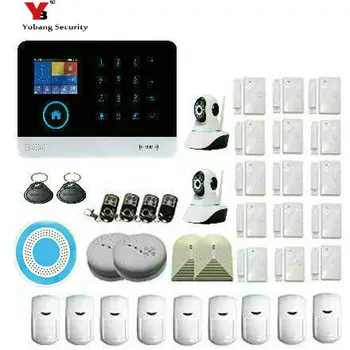 Yobang de Securitate wireless wifi gsm sistem de alarma TFT senzor de usa de alarmă de securitate acasă sisteme de Sârmă Sirena Kit SIM Deșteptător