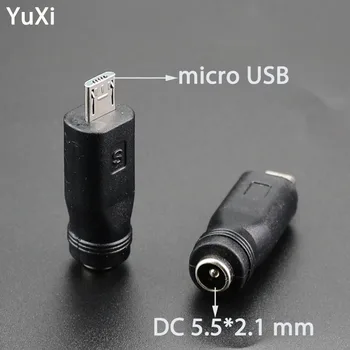 YuXi DC 5.5*2.1 mm de sex Feminin la Micro USB de sex Masculin Convertor de Putere Mufa Micro USB la DC 5.5*2.1 mm Adaptor Încărcător Conector