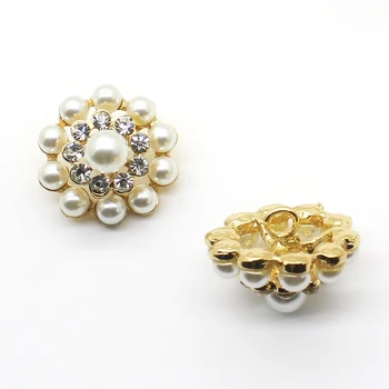 ZMASEY Butoane Metalice Pentru Haine 10buc/lot 23mm Aliaj Coadă Nasturi de Diamant de Cusut Decor de Aur Perla Preț de Vânzare