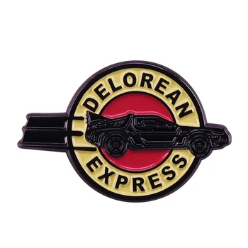 Înapoi la Futures Delorean Express Brosa Metal Insigna de Rever Pin Geaca de Blugi Moda Bijuterii Accesorii Gif