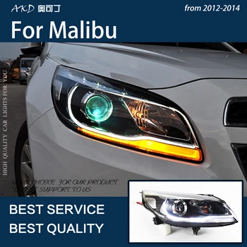 Lumini auto Pentru Malibu 2012-2014 Auto LED Faruri de Asamblare DRL Dinamic Lampa cu Lentile Bifocale Xenon Frontlight Accesorii Upgrade