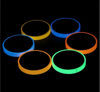 Luminos Bandă Auto-Adezivă de COMPANIE Banda de Avertizare Viziune de Noapte Strălucire În Întuneric Fluorescente Decor Acasă de Avertizare Autocolante
